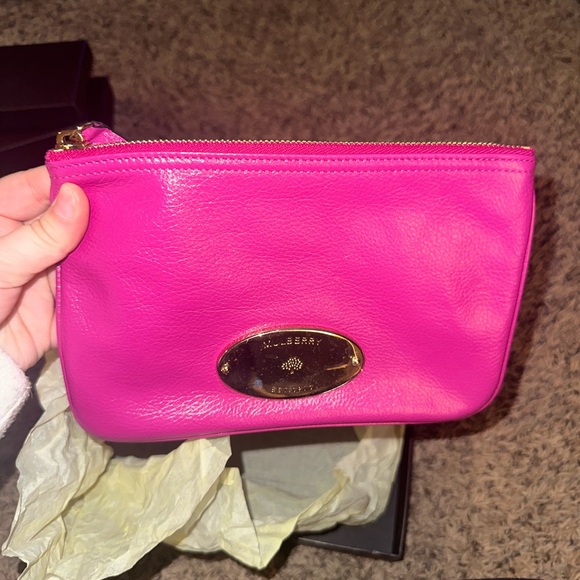 Mulberry Pink Clutch with Silver Details (C257) - Picture 2 of 4